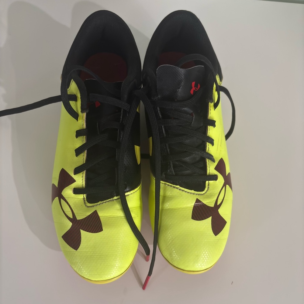 Under Armour Bright Yellow and Black Cleats